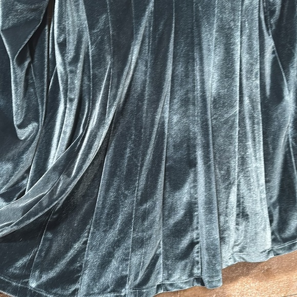 Soft Surroundings velvet dark teal tunic top size Large - Picture 6 of 7